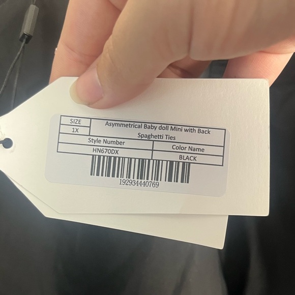 new Anthropologie English Factory Plus Puff-Sleeve Mini Dress black size 1X - Picture 6 of 10